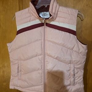 Maurices Pink and Burgundy Quilted Vest